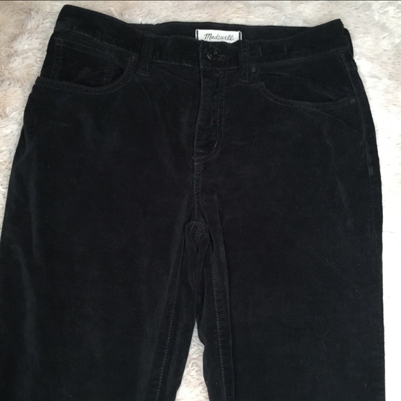 Madewell 9” High Riser Skinny Velvet Black Pants Waist 29 - Picture 7 of 10